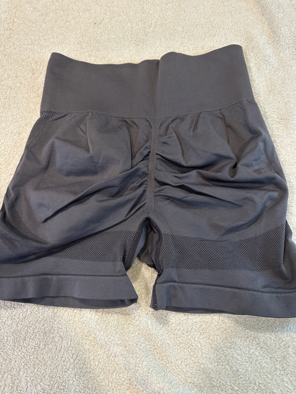 High-Waist Black Women's Active Shorts - Picture 3 of 6